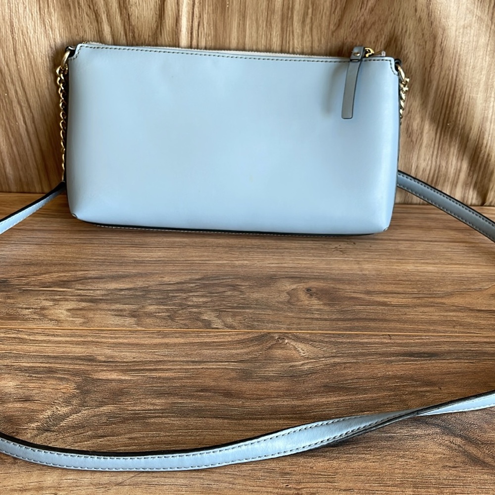 Pre-owned Kate Spade Light Blue Leather Crossbody Bag with Bow - Picture 2 of 10